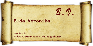 Buda Veronika névjegykártya